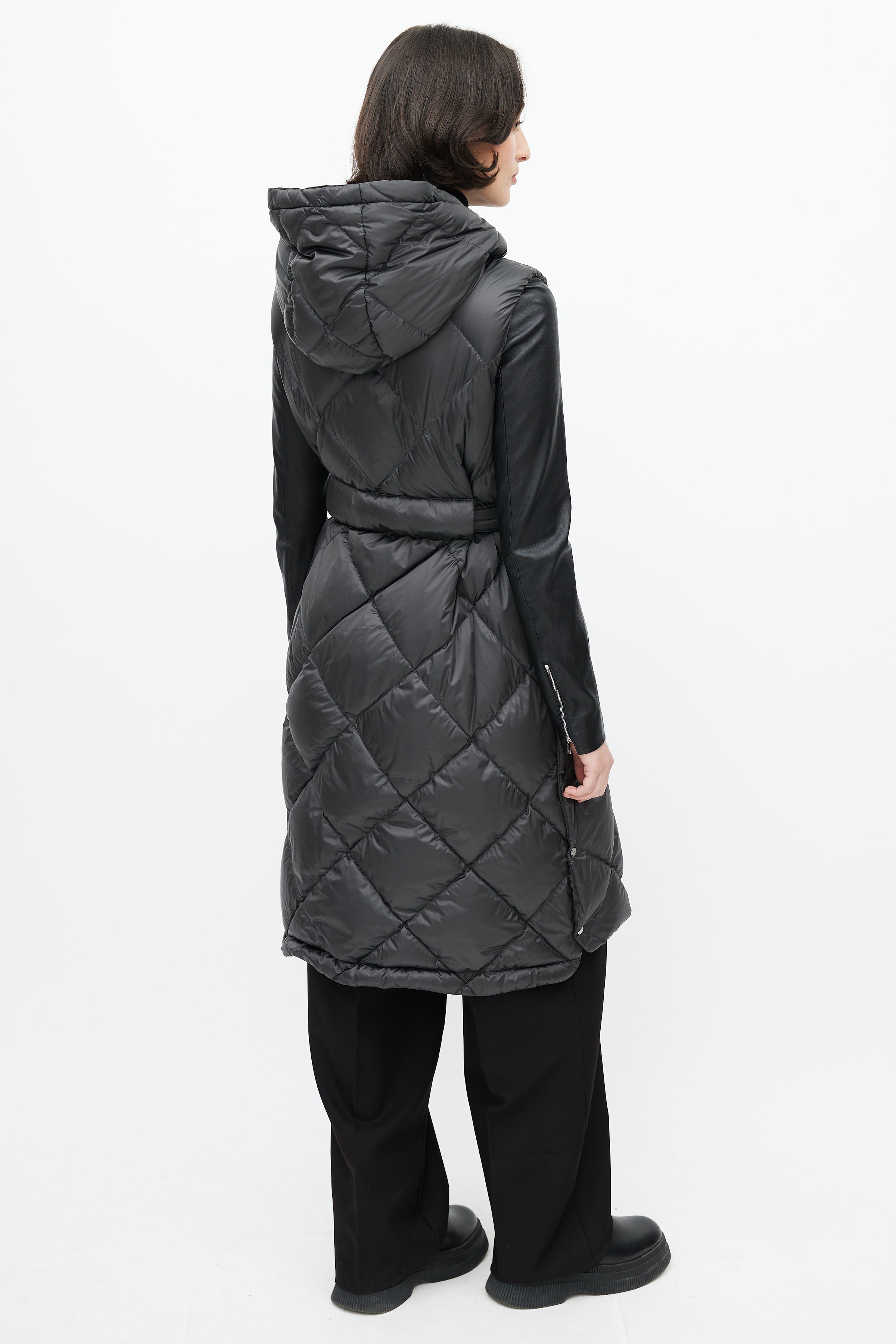 Tall Hooded Maxi Puffer Vest