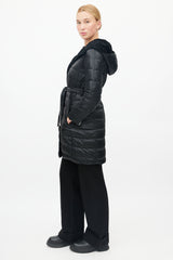 Max Mara Black Quilted Reversible Down Coat