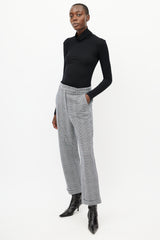 Max Mara Black & White Houndstooth Trouser