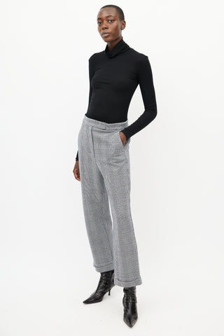 Max Mara Black & White Houndstooth Trouser