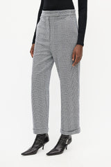 Max Mara Black & White Houndstooth Trouser