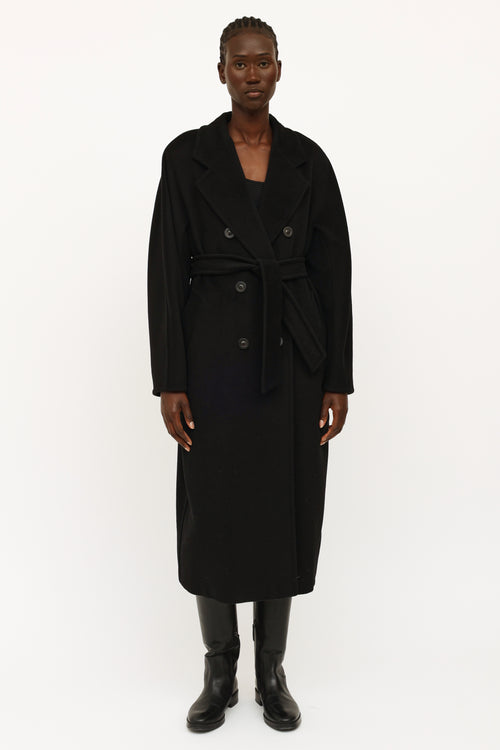 Max Mara Black Wool Cashmere Icon Coat