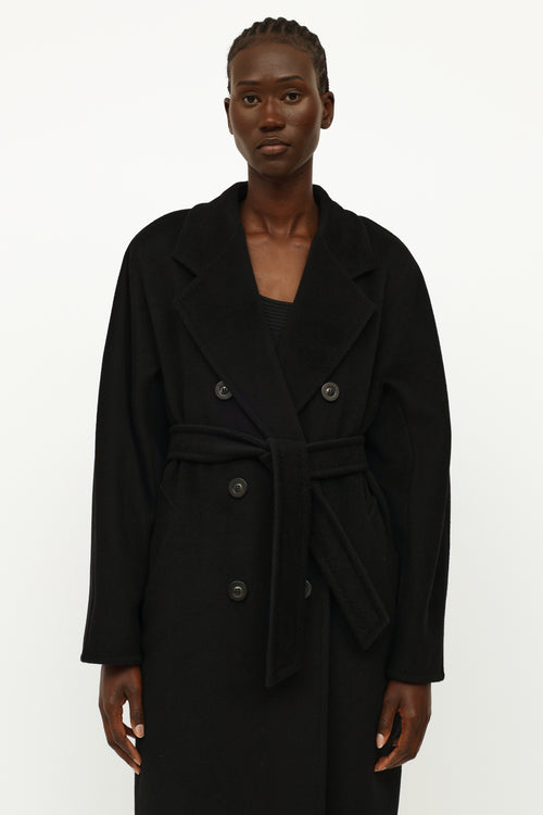 Max Mara Black Wool Cashmere Icon Coat