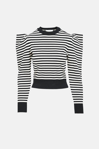 Max Mara Striped Volpino Shoulder Sweater