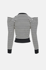 Max Mara Striped Volpino Shoulder Sweater