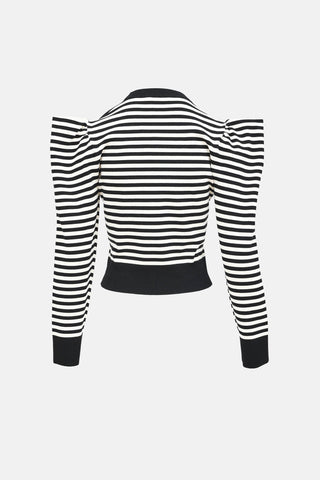 Max Mara Striped Volpino Shoulder Sweater