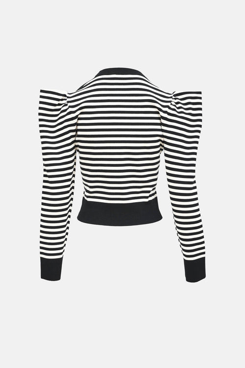 Max Mara Striped Volpino Shoulder Sweater