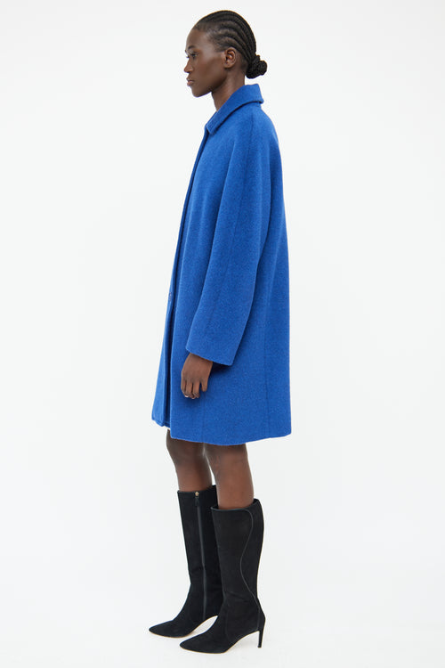 Max Mara x Weekend Blue Wool Blend Coat