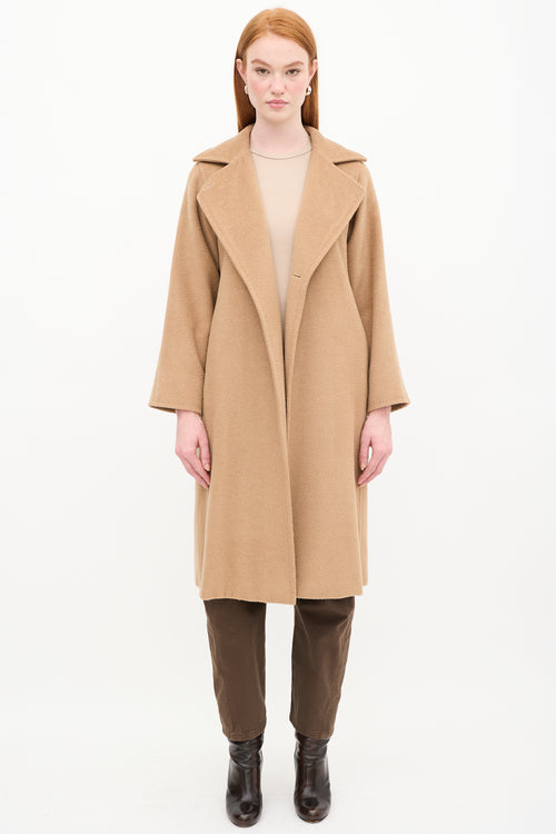 Max Mara Brown Wool Belted Coat