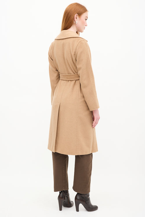 Max Mara Brown Wool Belted Coat