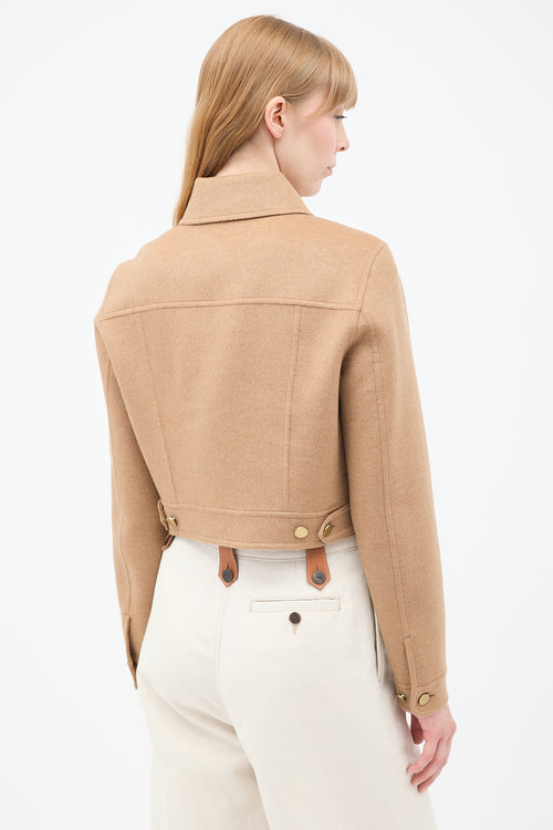 Max Mara Brown Wool Cropped Jacket