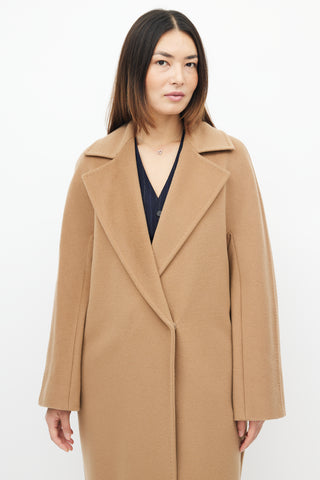Max Mara Brown Wool Double Breasted Coat