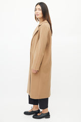 Max Mara Brown Wool Double Breasted Coat