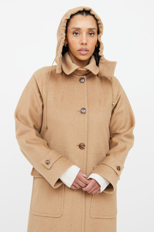 Max Mara Brown Wool Blend Coat