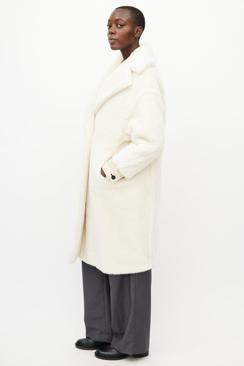 Max Mara Cream Alpaca Teddy Coat