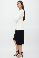 Max Mara Cream & Black Knit Cardigan Dress Co-Ord Set