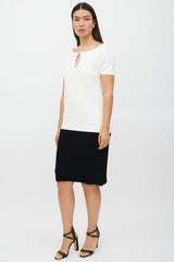 Max Mara Cream & Black Knit Cardigan Dress Co-Ord Set