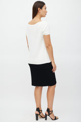 Max Mara Cream & Black Knit Cardigan Dress Co-Ord Set