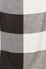 Max Mara Cream & Black Plaid Scarf
