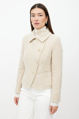 Max Mara Cream Cashmere Boucle Jacket