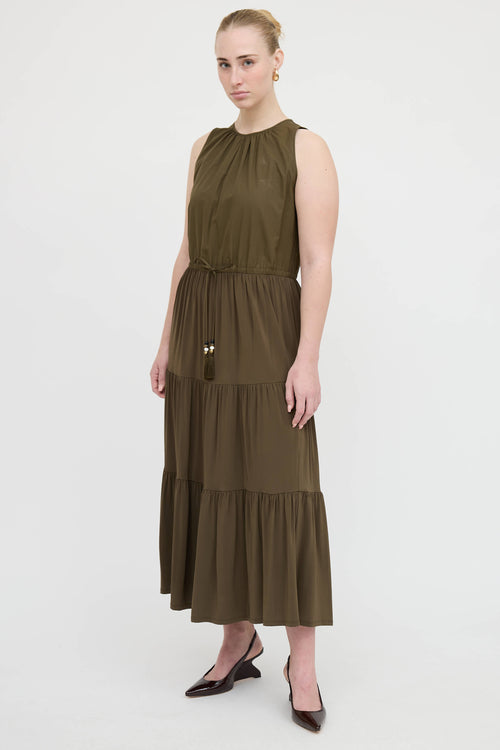 Max Mara Tiered Maxi Dress