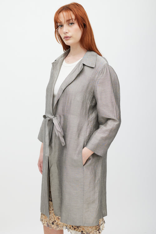 Max Mara Grey Linen Coat