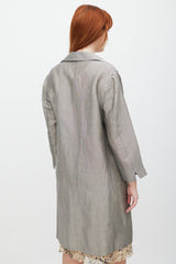 Max Mara Grey Linen Coat