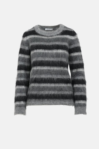 Max Mara Mohair Knit Striped Sweater