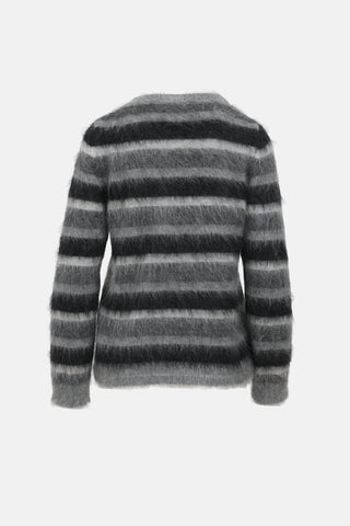 Max Mara Mohair Knit Striped Sweater
