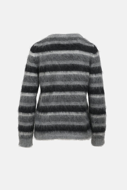 Max Mara Mohair Knit Striped Sweater