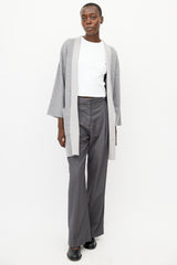 Max Mara Grey Wool Cardigan