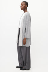 Max Mara Grey Wool Cardigan