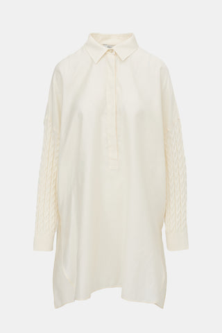 Max Mara Knit Sleeve Oversized Shirt