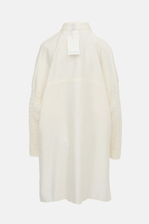 Max Mara Knit Sleeve Oversized Shirt