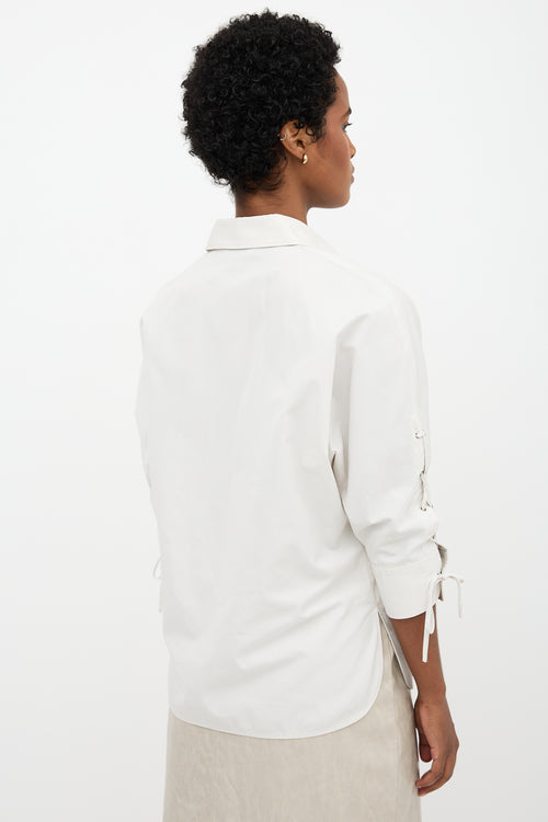 Max Mara Lace Up Sleeve Shirt