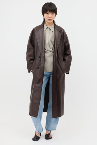 Max Mara Leather Trench Coat