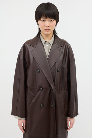 Max Mara Leather Trench Coat