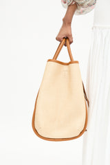 Max Mara Leather & Raffia Marine Bag