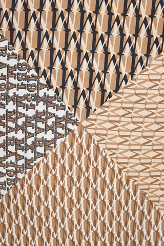 Max Mara Silk Monogram Scarf