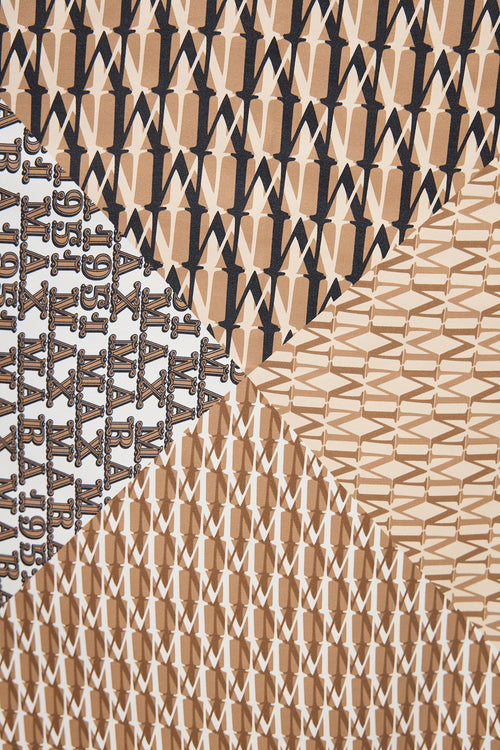 Max Mara Silk Monogram Scarf