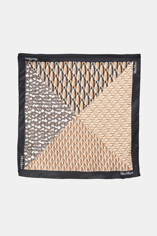 Max Mara Silk Monogram Scarf