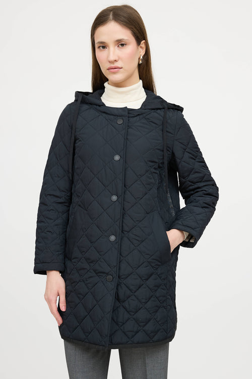 Max Mara Quilted Hooded Coat
