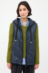 トップス USED E-ZCRUZ VEST HOOD/NVY/XL/MADEINUSA Max-Mara-Navy-The-Cube-Hooded-