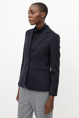 Max Mara Navy Wool Blazer