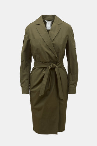Max Mara Poplin Wrap Shirt Dress