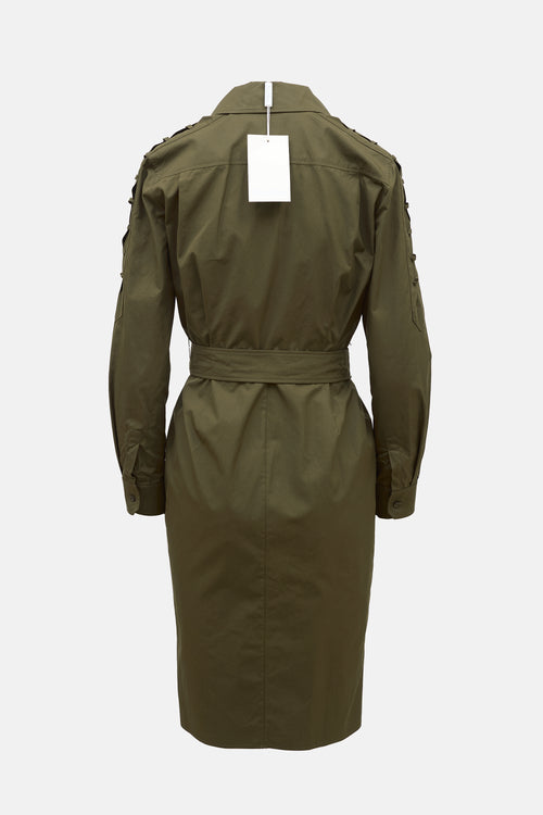Max Mara Poplin Wrap Shirt Dress