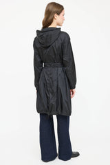 Max Mara Nylon Belted Crystal Coat