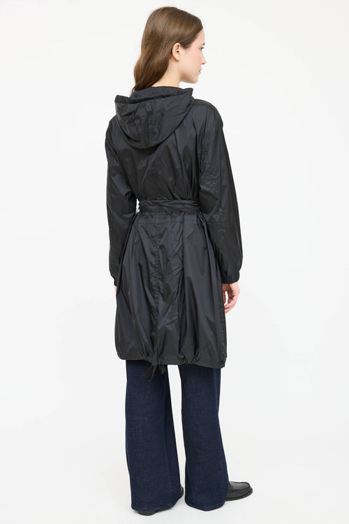 Max Mara Nylon Belted Crystal Coat