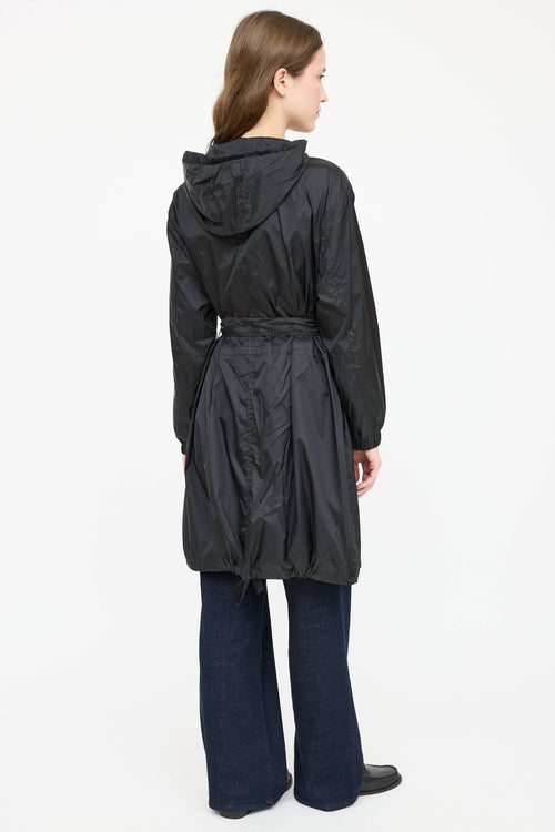 Max Mara Nylon Belted Crystal Coat