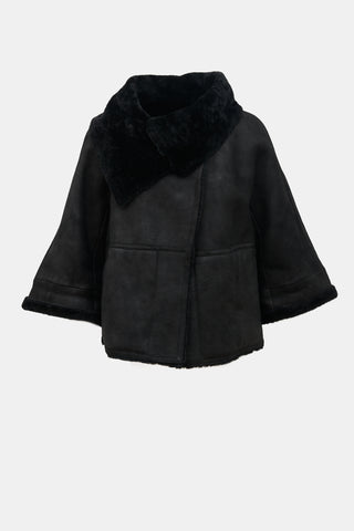 Max Mara Shearling Cropped Jacket